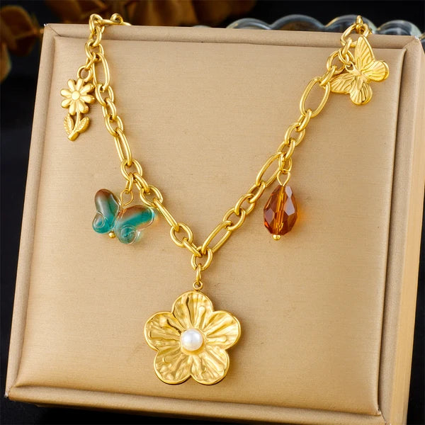 18K Gold Plated Premium Stainless Steel Charm Necklace