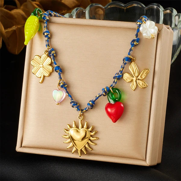 18K Gold Plated Premium Stainless Steel Charm Necklace