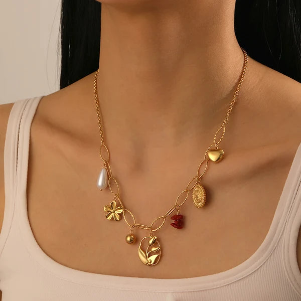 18K Gold Plated Premium Stainless Steel Charm Necklace