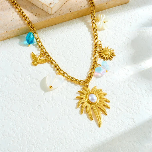 18K Gold Plated Premium Stainless Steel Charm Necklace