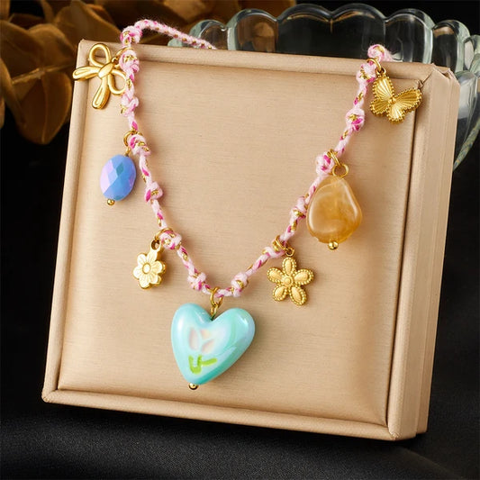 18K Gold Plated Premium Stainless Steel Charm Necklace