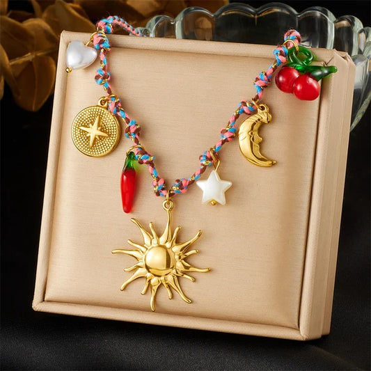 18K Gold Plated Premium Stainless Steel Charm Necklace