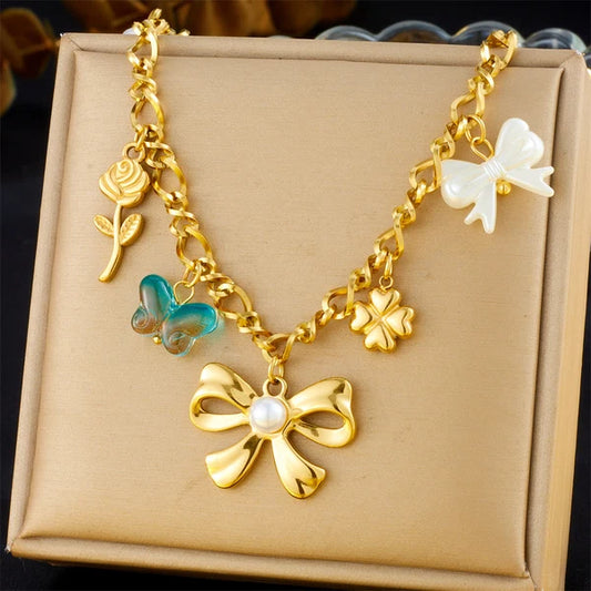 18K Gold Plated Premium Stainless Steel Charm Necklace