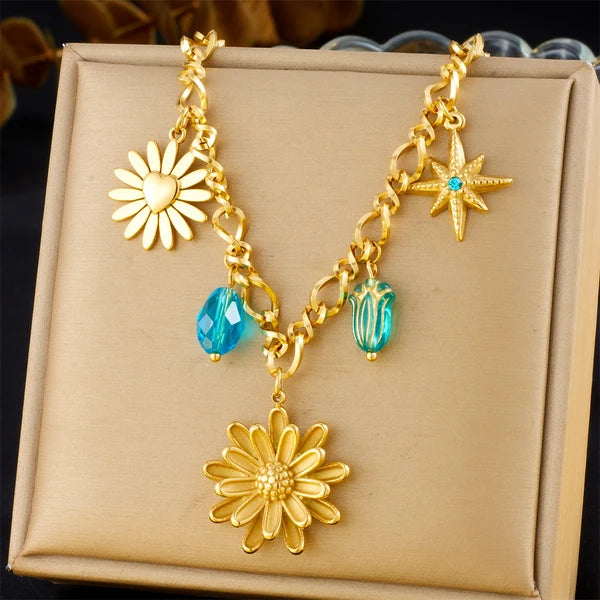 18K Gold Plated Premium Stainless Steel Charm Necklace
