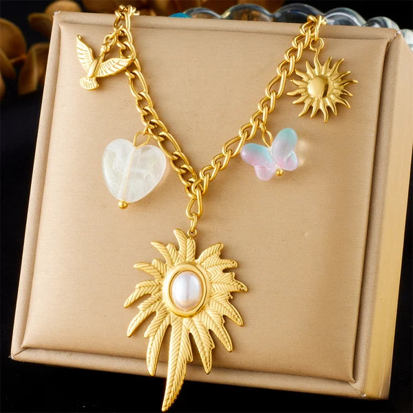 18K Gold Plated Premium Stainless Steel Charm Necklace